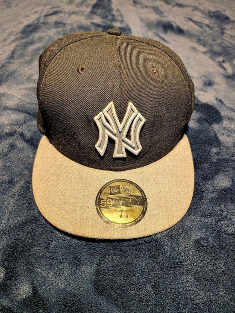 New Era New York Yankees MLB 59FIFTY Fitted Hat Fitted Cap Black & Brown 7 1/8